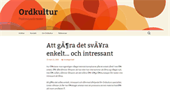 Desktop Screenshot of ordkultur.se